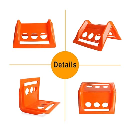 ENJ 20 Pack Flatbed Edge Protector, Edge Corner Tie Down Protector for Up to 4 Inch Straps, Protects Cargo Edges, Flatbed Accessories Plastic Protector