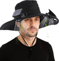 Hat with Fans Solar Power Cooling Hat with Fan Fishing Hat for Men Wide Brim Effective Sun Protection for Men Women Fishing Hiking Outdoors Uv Protection Breathable Black