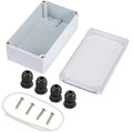 Universal Outdoor Junction Box ABS Plastic Dustproof Waterproof IP65 Universal Electrical Boxes Project Enclosure Grey with Transparent Clear Cover 6.2 x 3.5 x 2.4 inch (158 x 90 x 60mm)