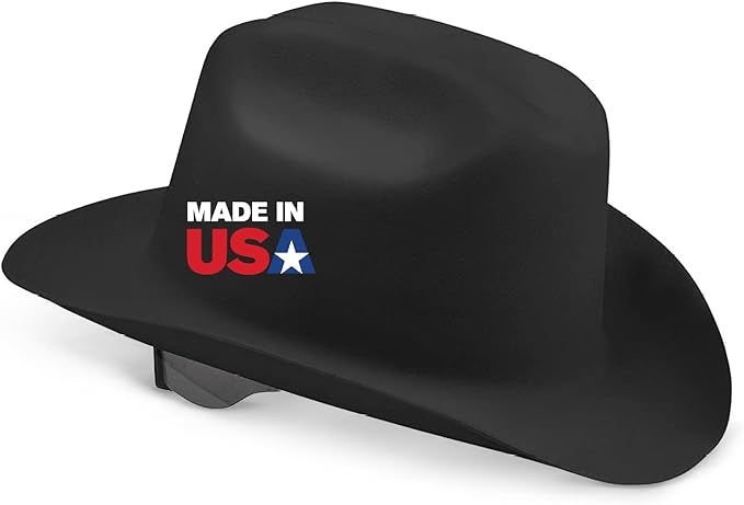 Jackson Safety Cowboy Hard Hat - Non-Vented, Full Brim, 4-Point Ratchet Suspension Safety Helmet for Men & Women - ANSI Z89.1 Class E & OSHA Compliant - Made in USA