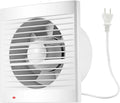 4" Exhaust Fan, 55CFM 12W Small Window Wall Mount Vent Extractor Fan for Kitchen Bathroom Workshop Garage (US Cord)