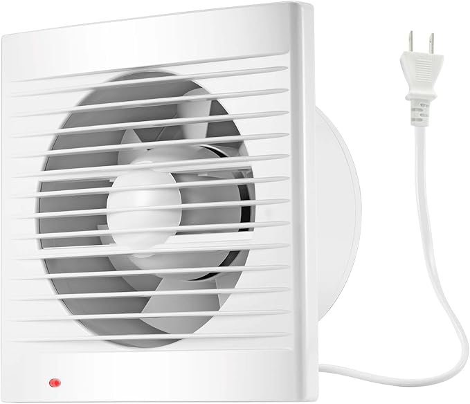 4" Exhaust Fan, 55CFM 12W Small Window Wall Mount Vent Extractor Fan for Kitchen Bathroom Workshop Garage (US Cord)