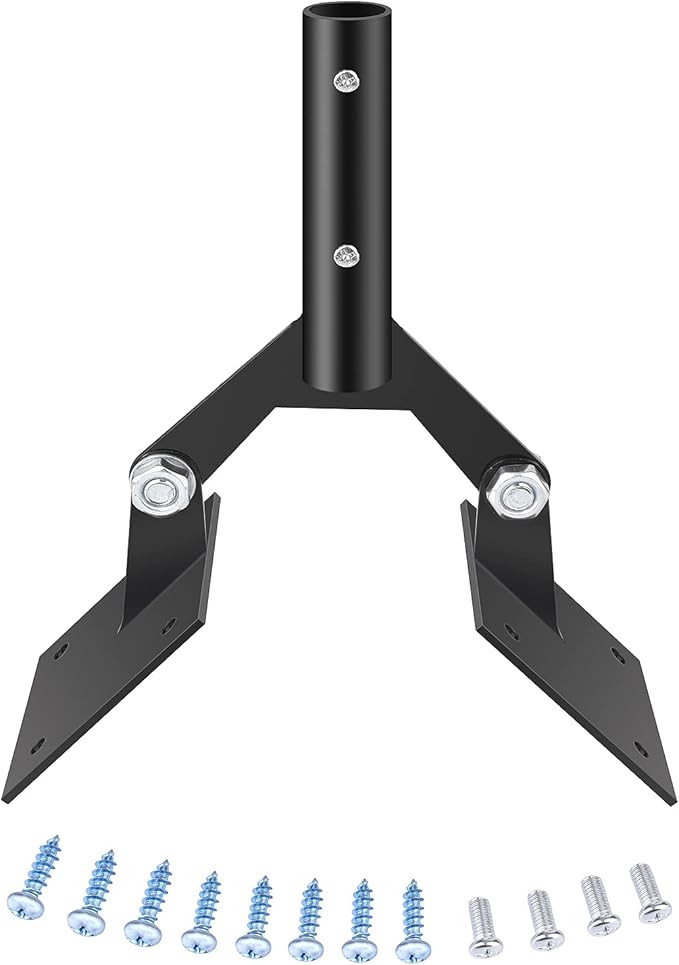 Garden Weathervane Steel Roof Mount with Hardware,Adjustable Weather Vanes Mount for Roofs