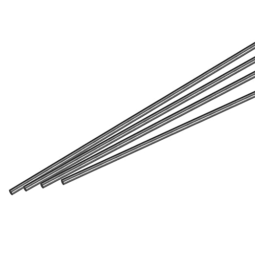 MECCANIXITY Carbon Fiber Rod, 5mm x 420mm for RC Plane DIY Tool Wing Tube Quadcopter Arm, Pack of 4