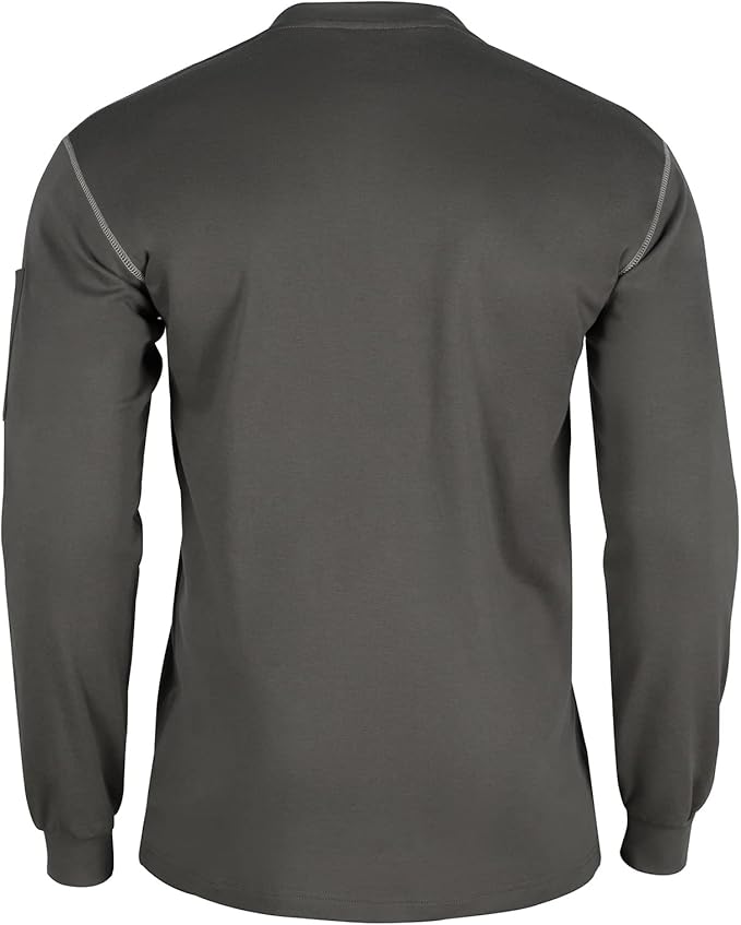 FR Shirts for Men CAT2/HRC2 Flame Resistant Shirts 6.5oz Light Weight Long Sleeve Fire Retardant Shirts