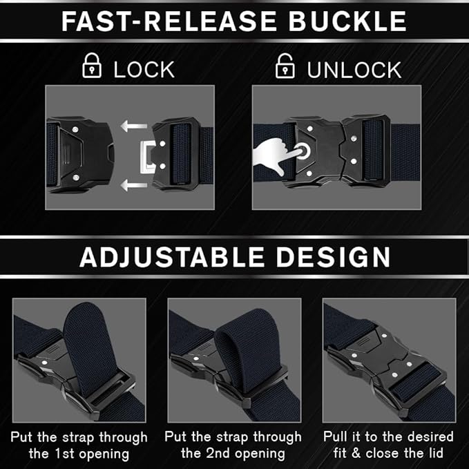 TECEUM Tactical Belt – Heavy-Duty & Quick Release – Military, Work, Rigger, Duty & Utility Belt for Men