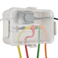Flemoon Outdoor Electrical Box with Transparent Lid, IP54 Waterproof Electrical Box Outdoor, Large Weatherproof Extension Cord Cover with Clear Cover for Photocell Light Sensor Timer, Outlet, Almond