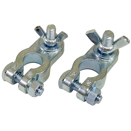 Schumacher Electric Zinc-Plated Marine Terminal Ends, for 3/8-Inch and 5/16-Inch Battery Posts, for Automotive, Marine, and Power Sport Batteries, BAF-MT1