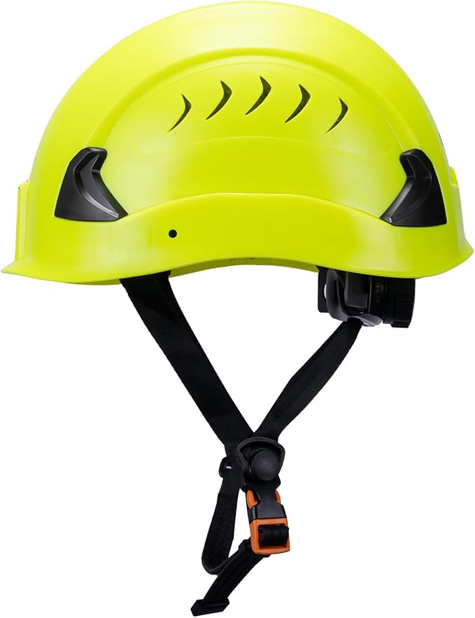 Land Helmets Frontier Type 2 Class C Vented Safety Helmet - ANSI/ISEA Z89.1 Type II OSHA Compliant Hard Hat. Used in Construction, Arbor, and Industrial Work.