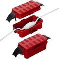 Flemoon [2 Pack] IP55 Small Outdoor Electrical Box Waterproof (Inner 5.9 x 3.2 x 1.8inch), Extension Cord Cover with Detachable Awning Covers for Plug, Outlet, Holiday Lights, Red