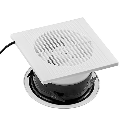 VEVOR Through-the-Wall Ventilation Fan， White Grille, 110 CFM, 6.8" Diameter Exhaust Fan Duct with 10-Inch Retractable Hose for Kitchen, Living & Laundry Room Workshop