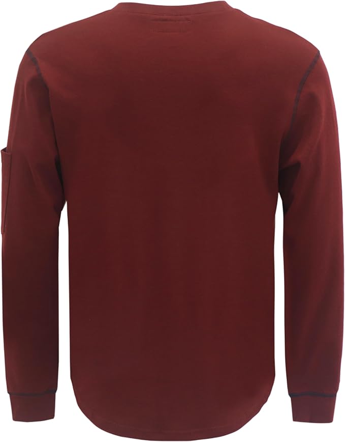 BOCOMAL FR Shirts for Men Lightweight Crew Long Sleeve Flame Resistant/Fire Retardant Shirt…