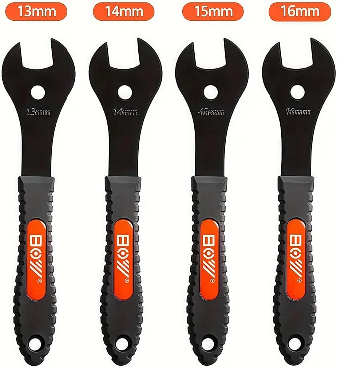 4PCS Bicycle Cone Wrench Set Tool, Bike Wheel Hub Axle Nut Install Remover Cycling Spanner (13-14-15-16mm)