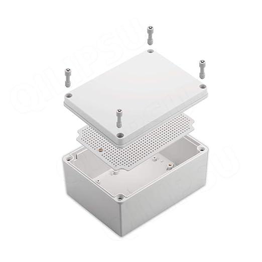 QILIPSU Outdoor Junction Box IP67 Waterproof Project Box ABS Plastic Weatherproof Electrical Enclosure Gray Cover (6.9"x4.9"x3.9")