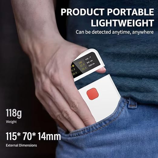 Digital Car Window Tint Tester CT-25,Transmittance Meter,5-in-1—VL(380nm-760nm)/UV/IR(940nm,1400nm),Ideal for Side Window Tints,Car Windows,Thin Films & Curtains,Automatic Calibration&Type-C Charging