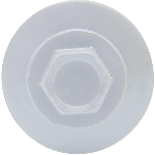 12 x 2 Brite White Metal Roofing Screws - Hex Washer Head- Self-Starting/Tapping - EPDM Washer. 4 X 250 Bags - 1,000 Screws