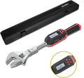 VANPO Hvac Torque Wrench 2.2-44.2 ft.lb/3-60 N.m, 9×12 mm Open End, 38 mm Adjustable Jaw, Accuracy ±2%, LED and Buzzer Notification, Adjustable Torque Wrench for Mini Split AC, Pipeline