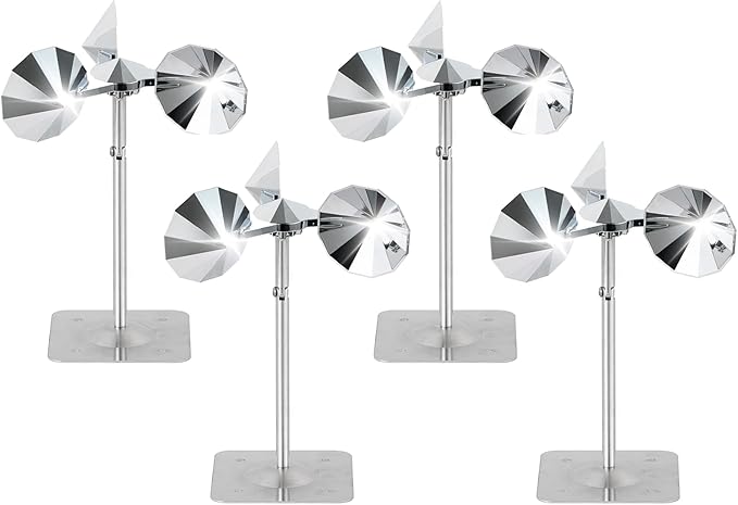 OFFO 4 PCS Bird Scare Reflective Device, Bird Reflector Keep Pigeon Woodpeckers and Sparrows Away for Outdoor Use Boats Roofs Gardens