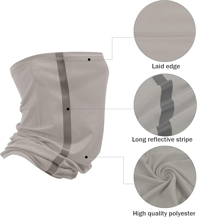 TCCFCCT Hard Hat Shade, Full Brim Mesh Neck Sun Shield, High Visibility Neck Protection & Bandana Headband Face Scarf, Hard Hat Accessories, 2 Pack, Grey