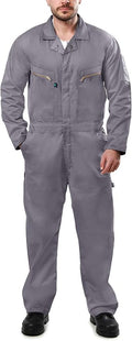 Kolossus Pro-Utility Cotton Blend Long Sleeve Coverall with Zippered Frontal Pockets