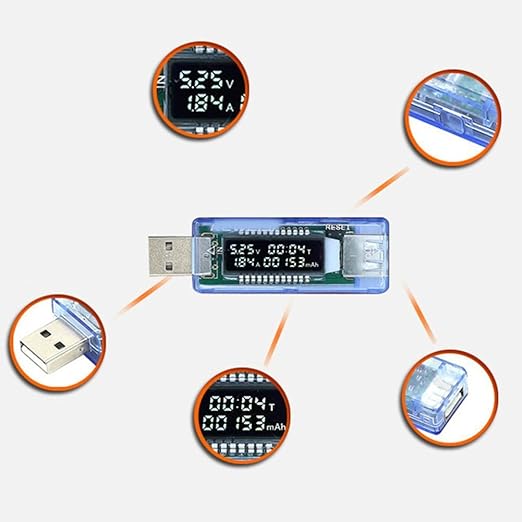 HiLetgo LCD USB Current Voltage Doctor Charger Capacity Tester Meter Power Bank