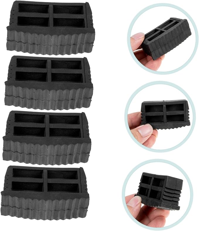 STOBOK 4pcs Non-Slip Rubber Ladder Feet Covers Sturdy Anti-Slip Mats for Extension Ladders Safety Accessories for Home and Construction
