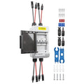 Solar Panels Disconnect Switch 60A 400VDC PV Shut Off Switch Outdoor 2 String Circuit Breaker Box IP66 Waterproof UV-Proof