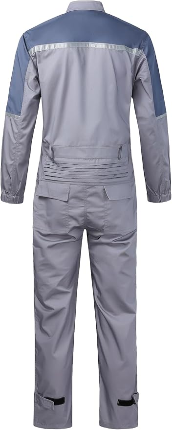 Mens Reflective Coverall Work Mechanics Coverall Work Suit Hi Vis Jumpsuit Bicolor Overalls