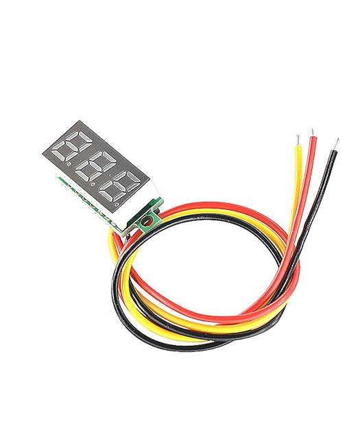 10PCS Mini DC Voltmeter 3-Wire DC 0-100V Voltage Tester 0.28 inch LED Panel 5 Colors Combined