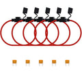 MuHize Inline Fuse Holder, 5 Pack 16 AWG Mini Fuse Holders with 5A ATM Mini Blade Fuses, Waterproof Blade Fuses Holder for Automotive Marine