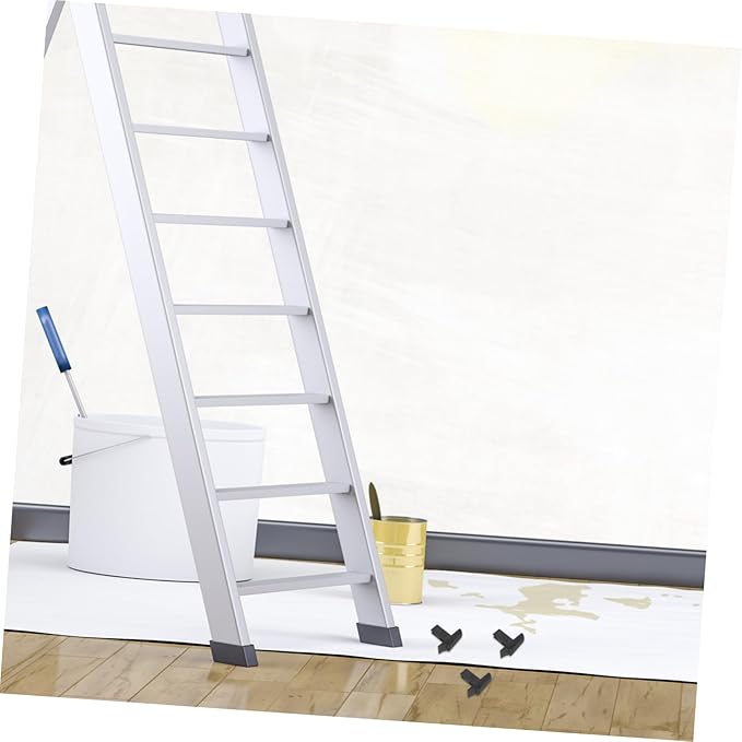 3pcs Non-Slip Silicone Pads for Telescopic Ladders Universal Folding Ladder Foot Covers Stainless Steel Accessories Protective Corners