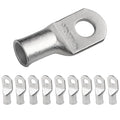 1/0 AWG (0 Gauge) 3/8" Stud, (Wide Pad) Tinned Copper Battery Cable Ends, Wire Lugs, Marine Grade, MD1038PW