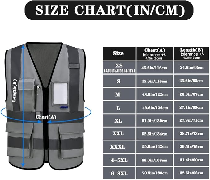 A-SAFETY XSmall grey manager vest work
