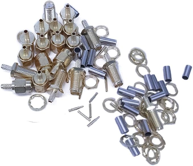SMA cable crimping tool and 10pcs SMA male to female connectors for RG174 RG316 wifi antenna extension cable