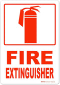 Brimar - 7" x 10" - Fire Extinguisher Sign - 3.5 Mil InfiniStick™ Vinyl Label - Bold Text - Easy Installation