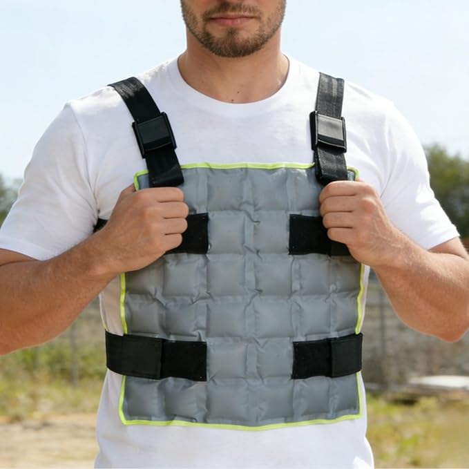 Cooling Vest for Men & Women with 72 Ice Cubes, Adjustable Ice Pack Vest, Ice Jacket & Cold Pack Vest for Long-Lasting Heat Relief, Perfect for Motorcycle Riding, Outdoor Work, Sports