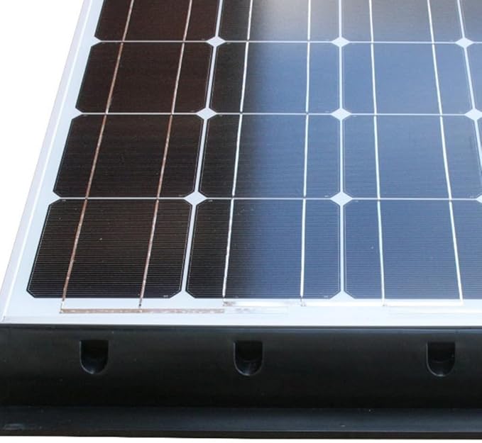 Solar Panel Bracket Kit 2Pcs Solar Panel Mounting Rail, End Clamps for Tin Flat Sheet Roof,Marine Caravan Motorhome RV Roof Installation Clamps Black