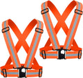 Reflective Vest, High Visibility Safety Vest Straps Reflective Gear for Night Running Walking Cycling for Men Women Kids