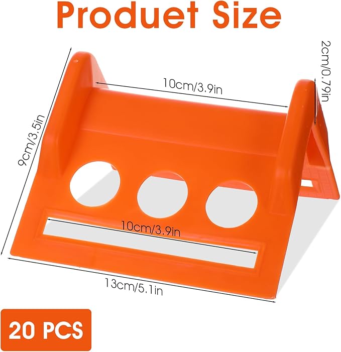 20 Packs Flatbed Edge Protectors, Corner Protectors, Cargo Loads, Tie Down Protector for 4 Inch Straps, Protects Cargo Edges Winch Ratchet Straps Plastics Contruction Protector Orange