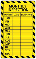 50pcs Monthly Inspection Stickers | 3x5 Inch Durable Weatherproof Labels | Equipment Safety Tags for Facility, Machinery, and Fire Extinguisher Maintenance
