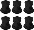 6 Pack Neck Gaiter Bandana Face Mask: Cooling Gator Mask Face Cover Neck Scarf Balaclava