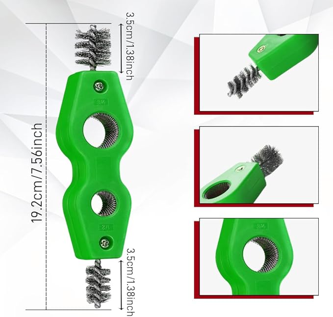4 in 1 Car Battery Cleaning Brush, Battery Terminal Cleaner, Anti-Rust Auto Battery Cleaner with Steel Wire, Car Accessories Vehicle Machine Parts Clean Tools for Most Vehicles (Green)