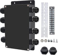 Project BoxI P67 Outdoor Waterproof box Electronic Junction Box with 15A 600V 12P Barrier Terminal 4IN/4Out Electrical Boxes 7.9x4.7x3inch