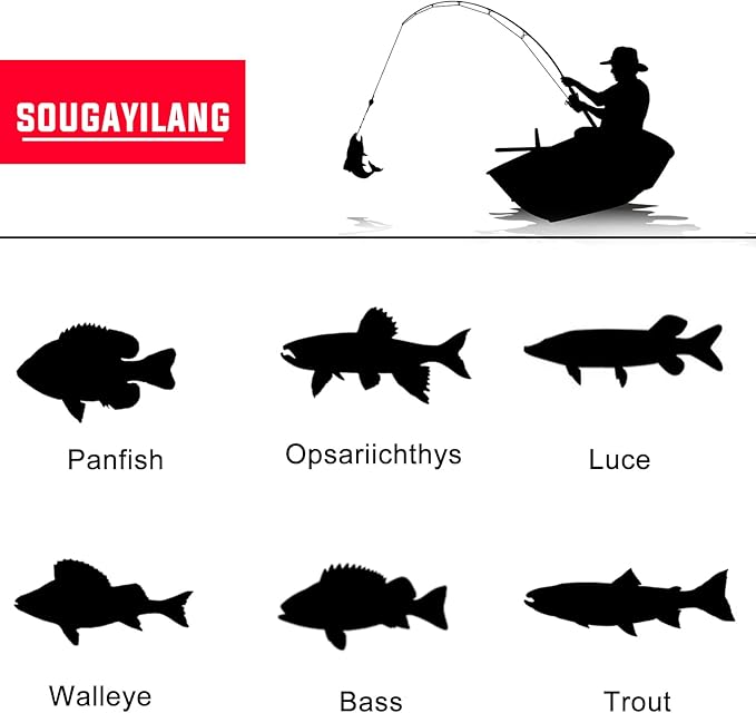 Sougayilang Fishing Rod and Reel Combo Set with Telescopic Fishing Pole Fishing Accessories and Carrier Bag for Saltwater Freshwater