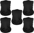 5 Pack Neck Gaiter Face Cover for UV Sun Protection, Dustproof Breathable Cooling Gator for Men Women Outdoor Sports