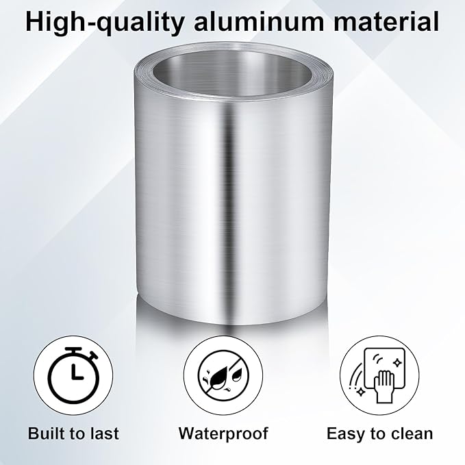 Ripeng 50 Feet 6'' x 50' x 0.0078'' Aluminum Flashing Roll Roof Flashing for Roof and Garden Preventing Roofing Stains Strip for Moss and Mildew Prevention (1 Roll)