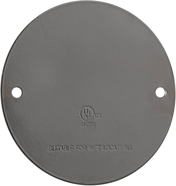 Sealproof Round Metallic Blank Weatherproof Outlet Cover, UL Listed, Bronze