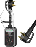 RV Surge Protector 30 Amp, 13000 Joules RV Circuit Analyzer with Waterproof Cover,RV Adapter Plug for Camper Travel Trailers (30AMP-Black)