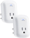 SURAIELEC Surge Protector, 1225J Wall Surge Protector Outlet with 900V VPR, 15A/1875W Ground Protected Light Indicator for TV, Fridge, Microwave, Garage, Computer, Workshop and Gaming Devices, 2 Pack