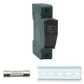 15A 1000V DC Solar PV Fuse Kit with Holder - 10x38mm PV Fuse Link for Photovoltaic Systems, DIN Rail Mount (100mm), Overload Protection